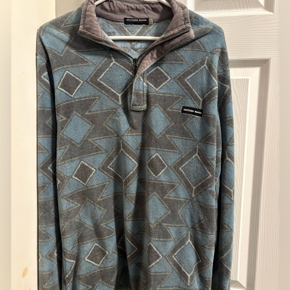 Southern Marsh Patterned Quarter-Zip Pullover - image 1